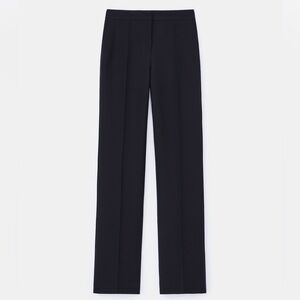NWT Lafayette 148 NY Wool-Silk Crepe Gates Side Seam Pants Size 18W Black